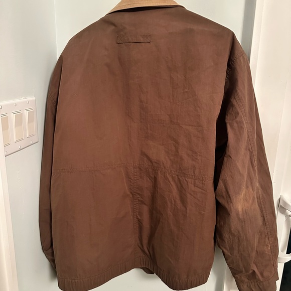 Men’s London Fog Brown Jacket with Tan Collar As is - Picture 3 of 10